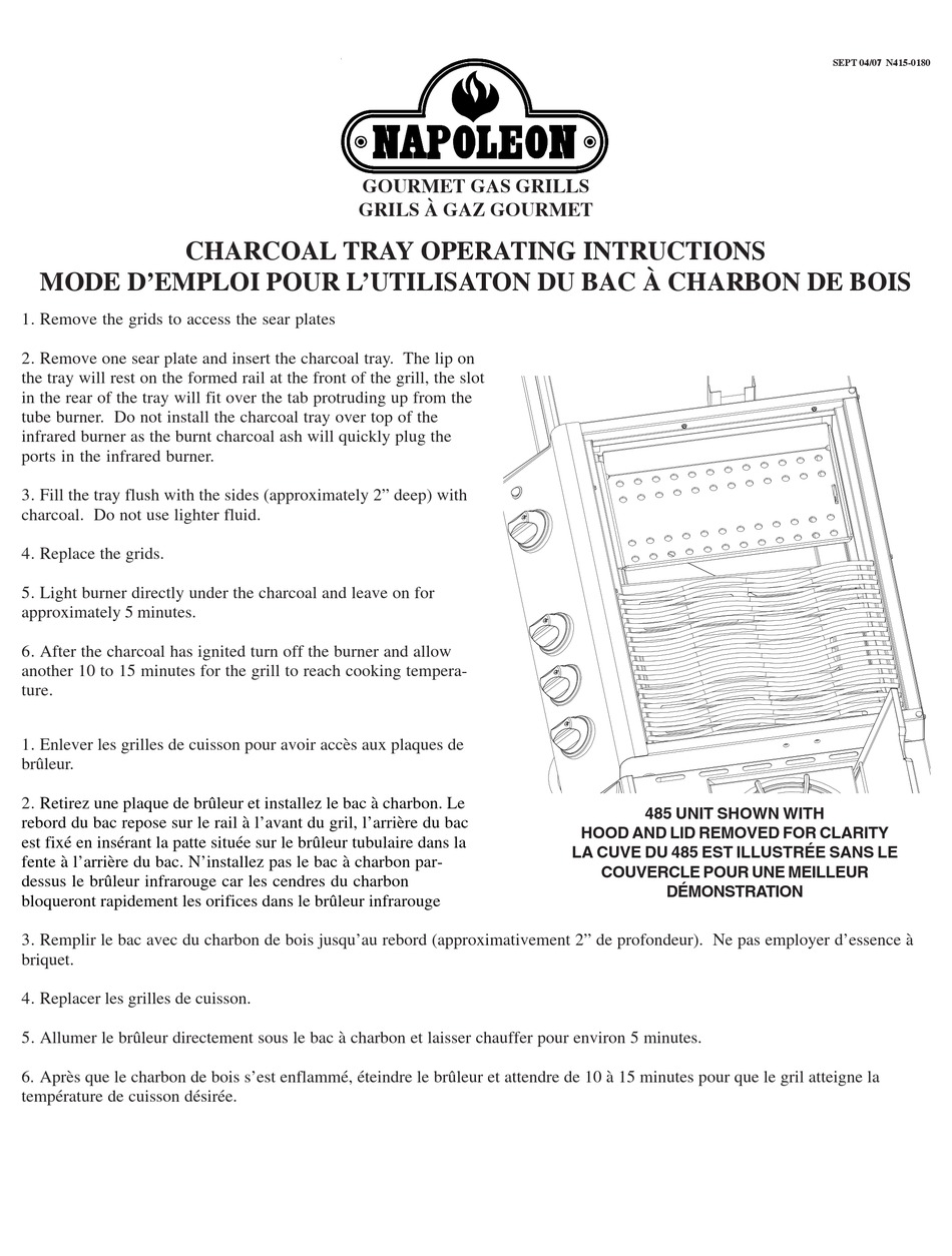NAPOLEON GOURMET GAS GRILL OPERATING INSTRUCTIONS Pdf Download ManualsLib