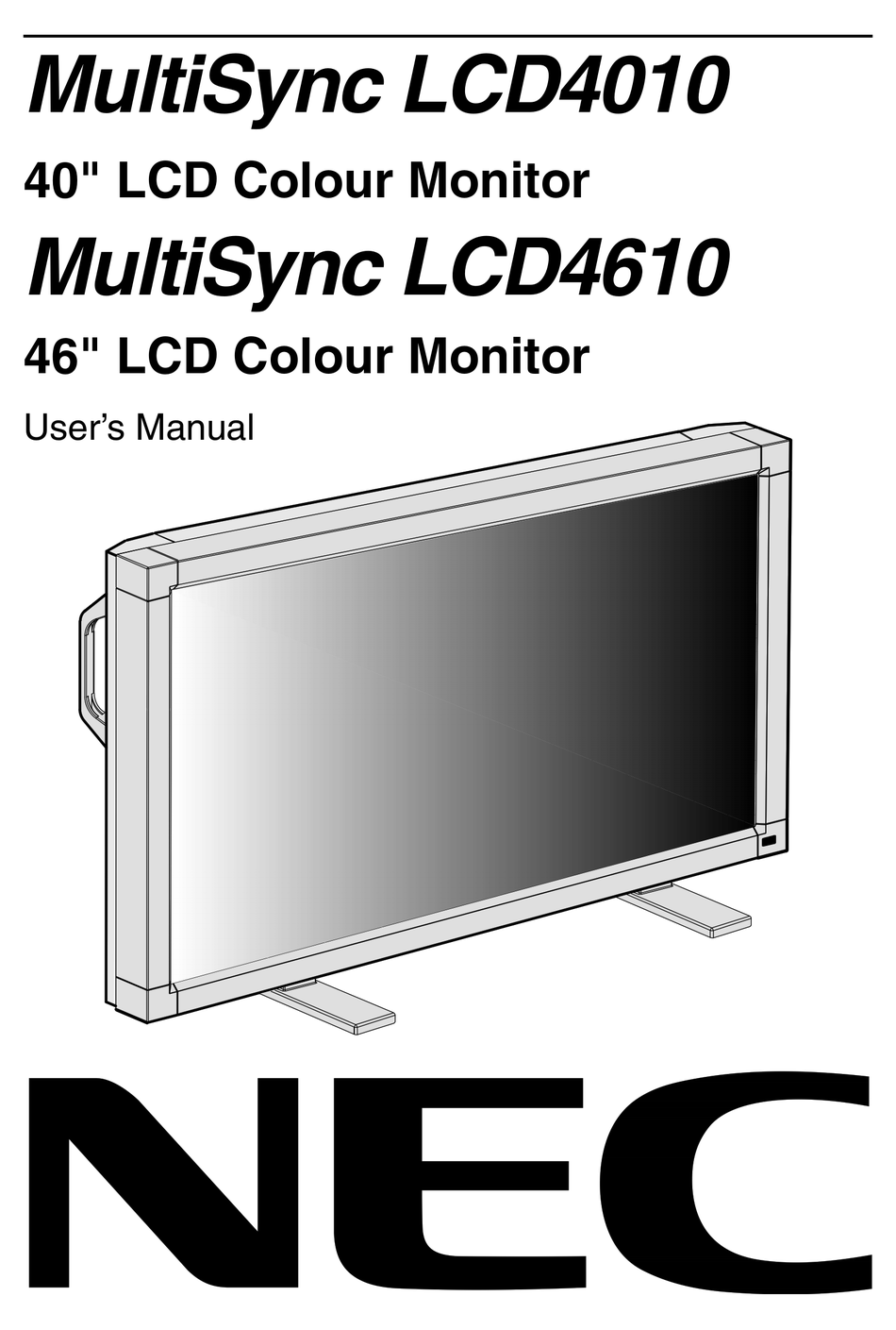 nec multisync lcd4010