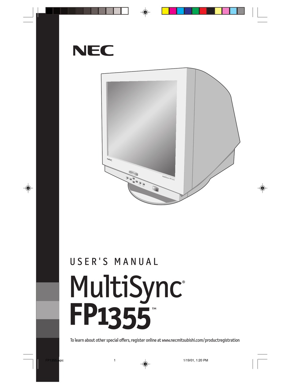 NEC MULTISYNC FP1355 FP1355 FP1355 USER MANUAL Pdf Download | ManualsLib