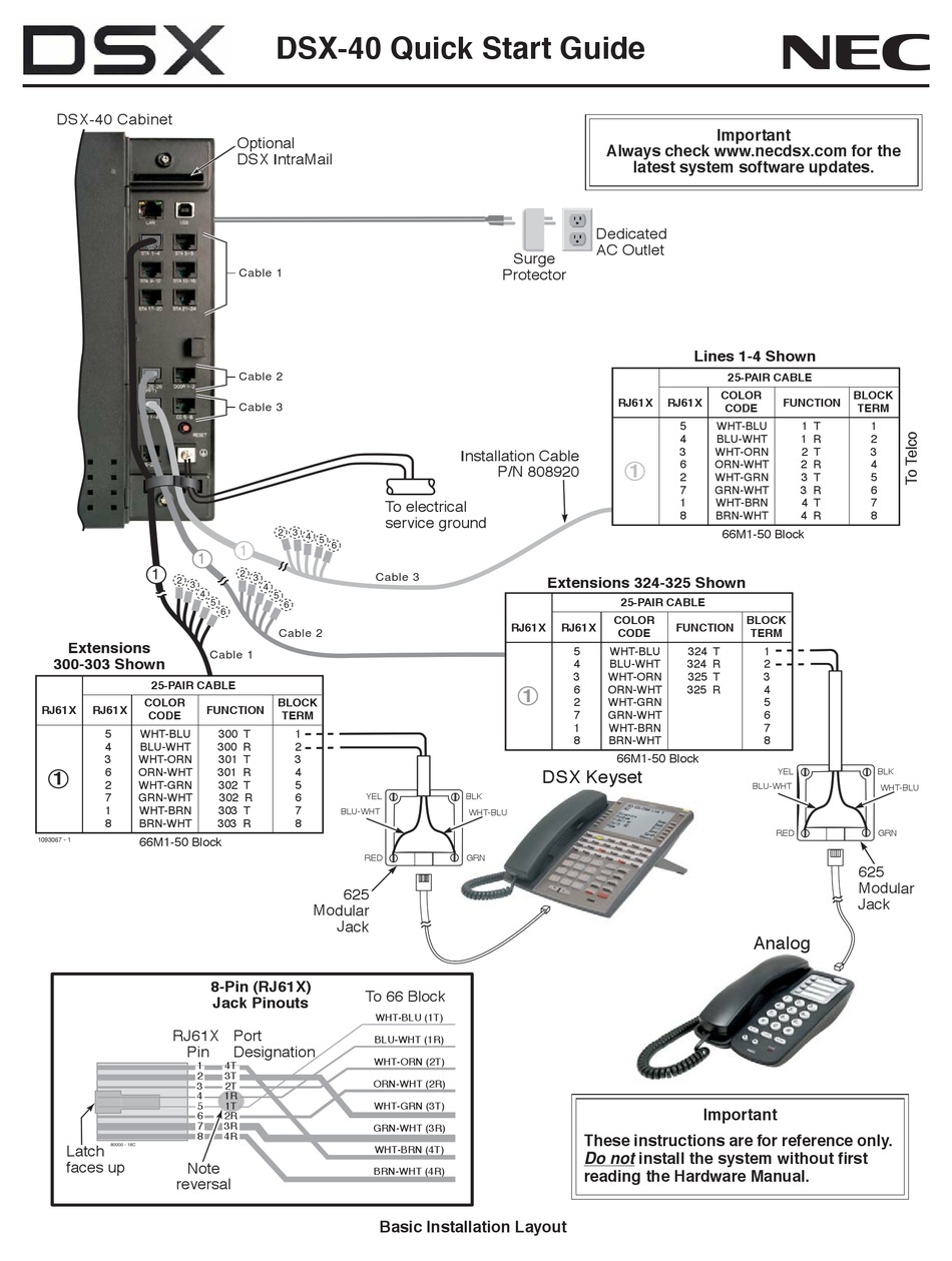 NEC DSX DSX-40 QUICK START MANUAL Pdf Download | ManualsLib