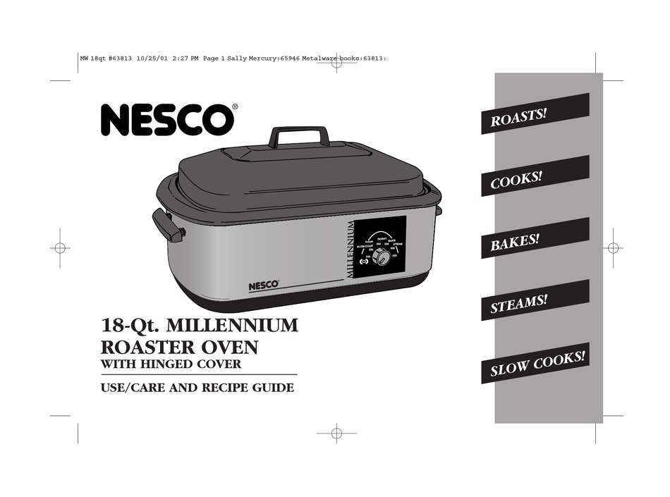 NESCO ROASTER OVEN USE AND CARE MANUAL Pdf Download ManualsLib