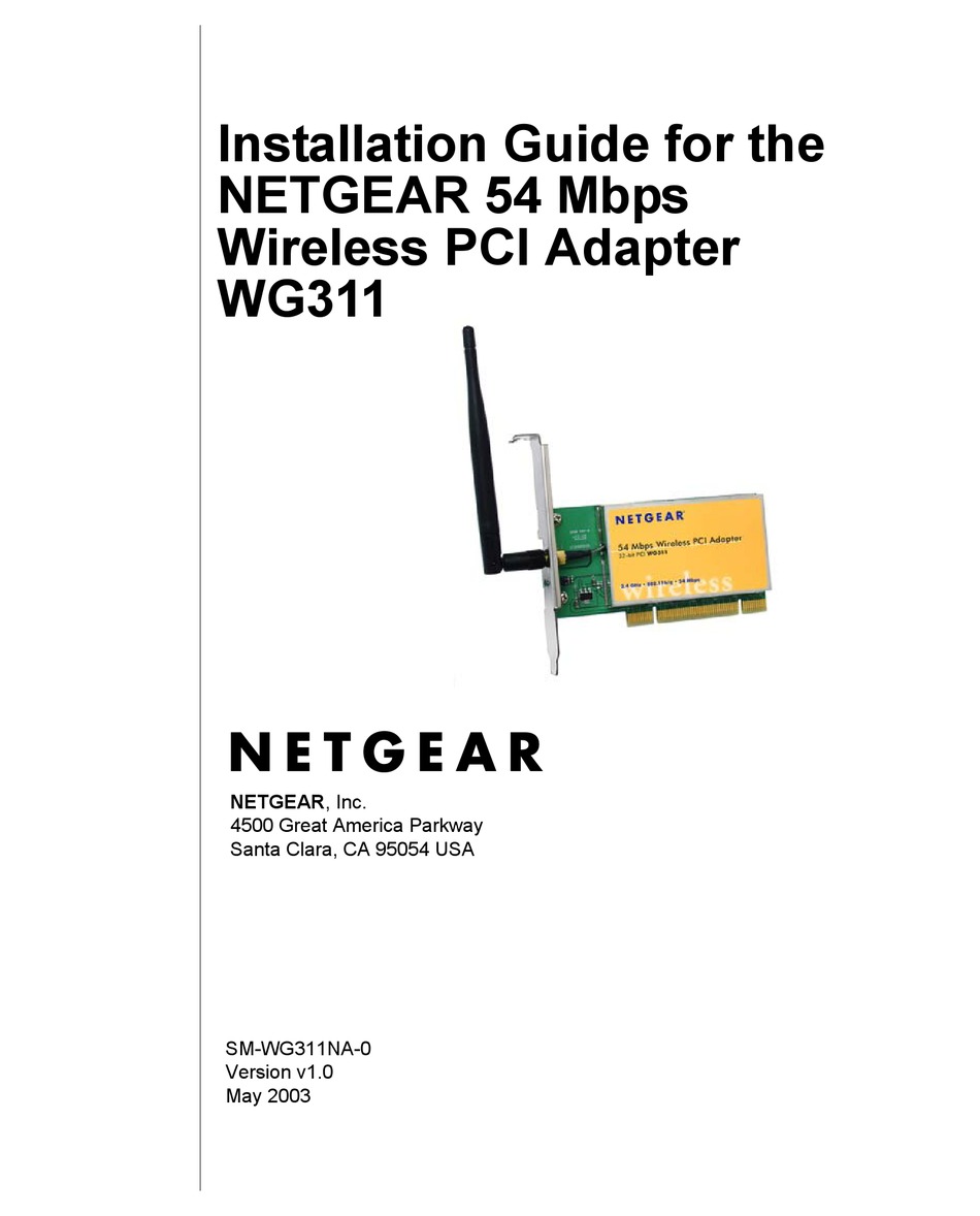 netgear wireless pci adapter wg311 driver v1