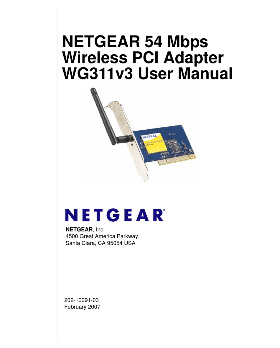 NETGEAR WG311V3 USER MANUAL Pdf Download | ManualsLib