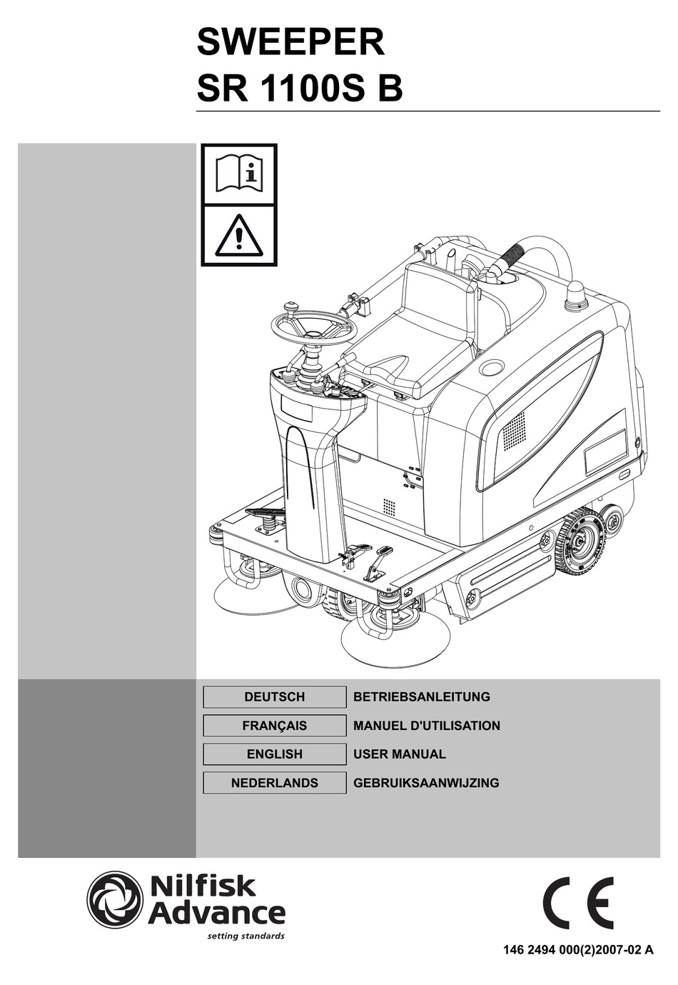 NILFISKADVANCE SWEEPER SR 1100S B USER MANUAL Pdf Download ManualsLib
