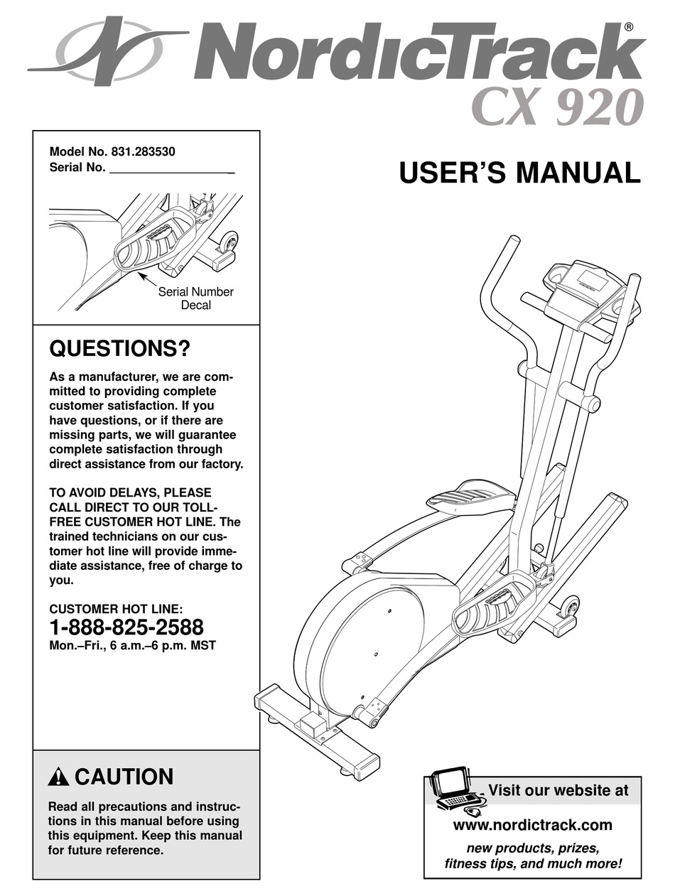 Nordictrack cx online 920