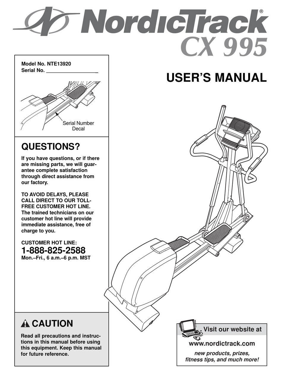 nordictrack vr21 manual