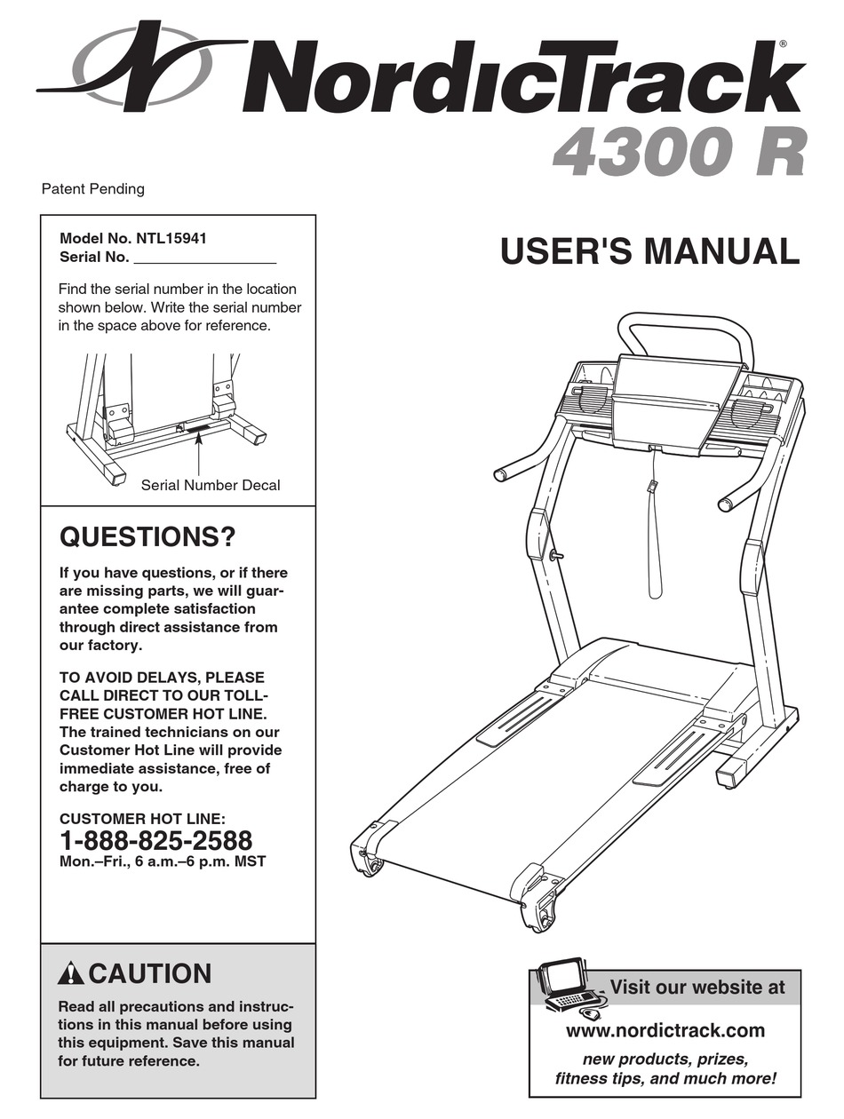 NORDICTRACK 4300 R NTL15941 USER MANUAL Pdf Download | ManualsLib