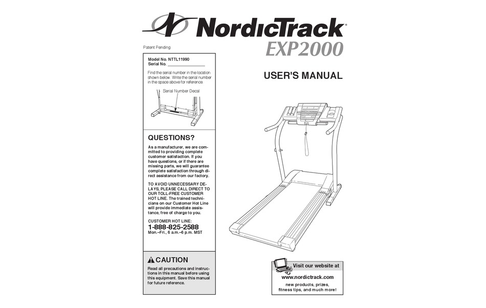 NORDICTRACK NTTL11990 USER MANUAL Pdf Download | ManualsLib