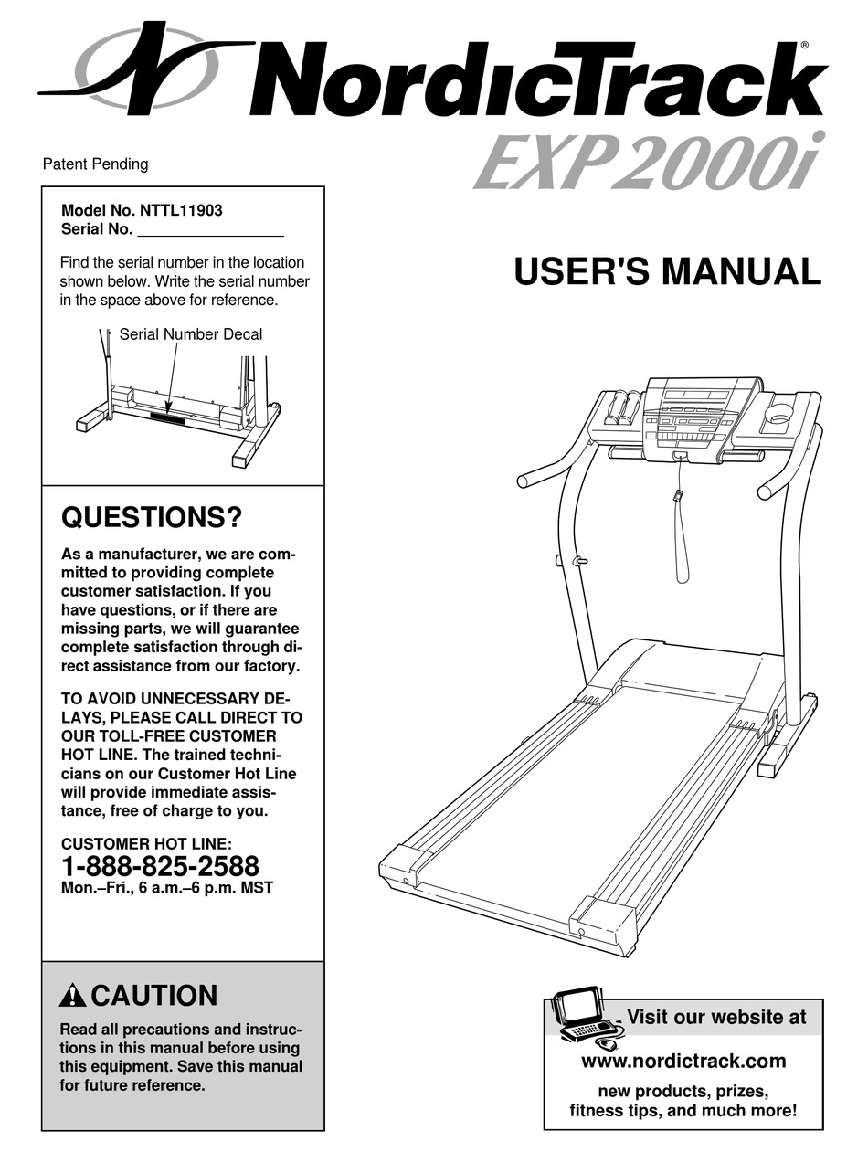 NORDICTRACK NTTL11903 USER MANUAL Pdf Download | ManualsLib