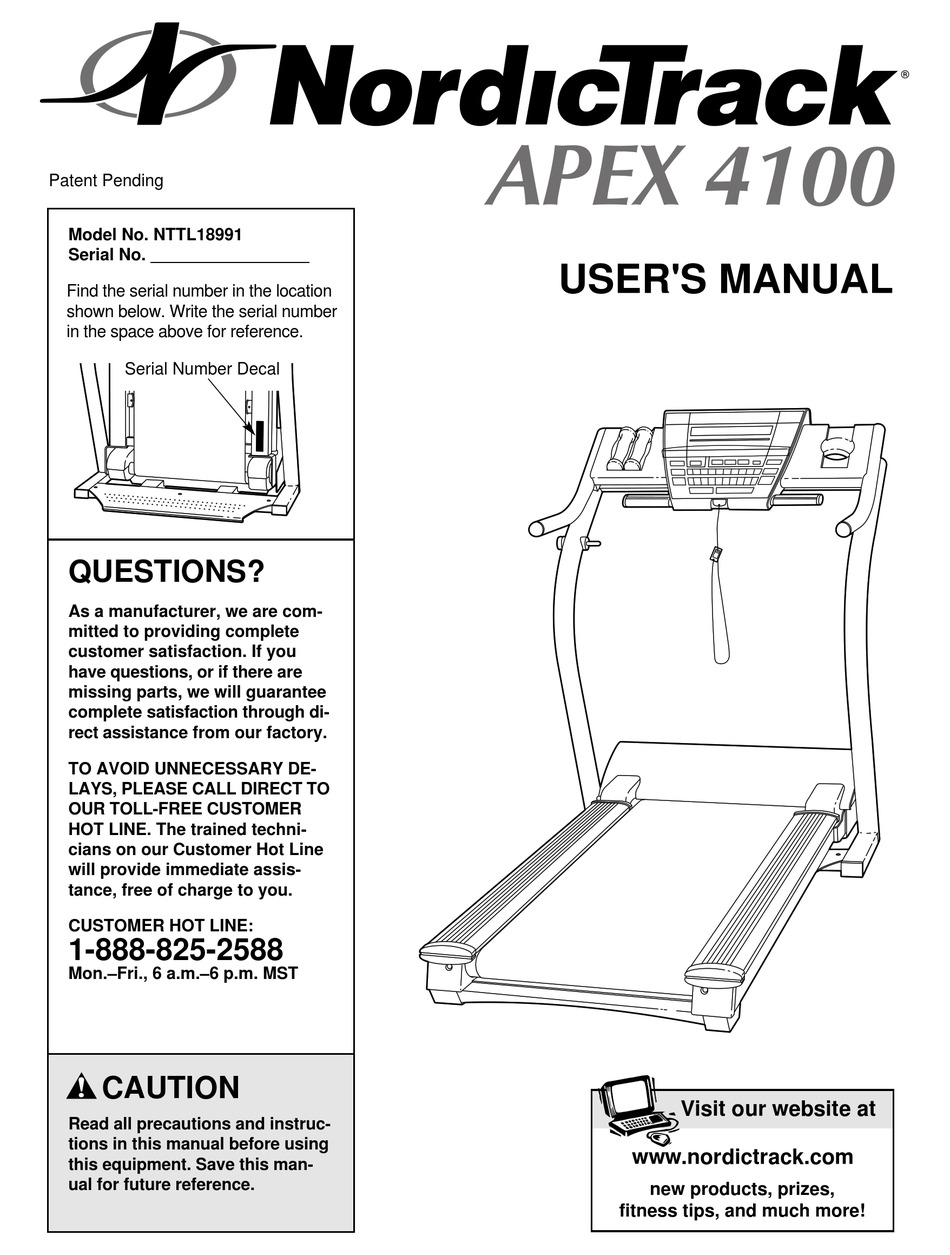 NORDICTRACK NTTL18991 USER MANUAL Pdf Download ManualsLib