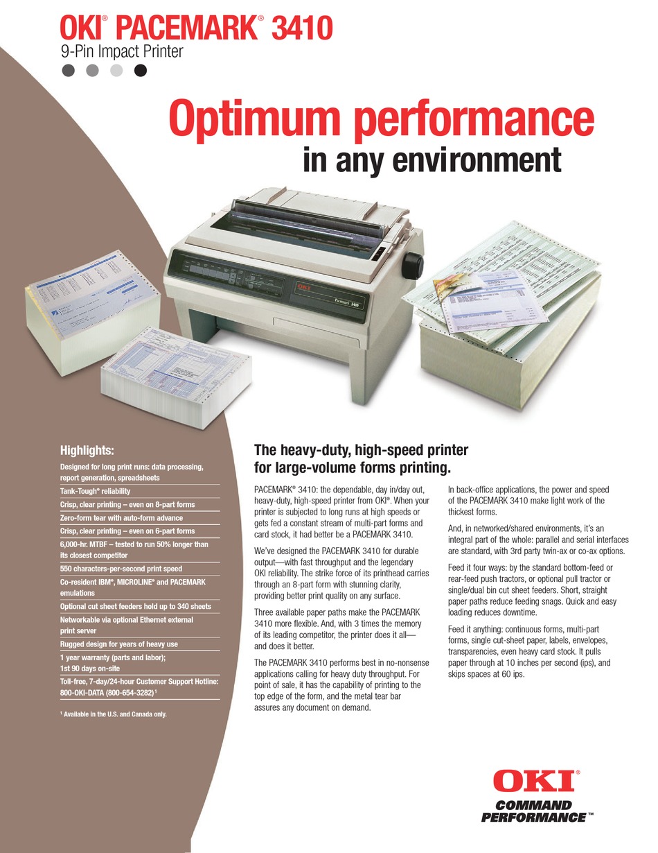 okidata microline 320 turbo 9-pin impact printer win 10