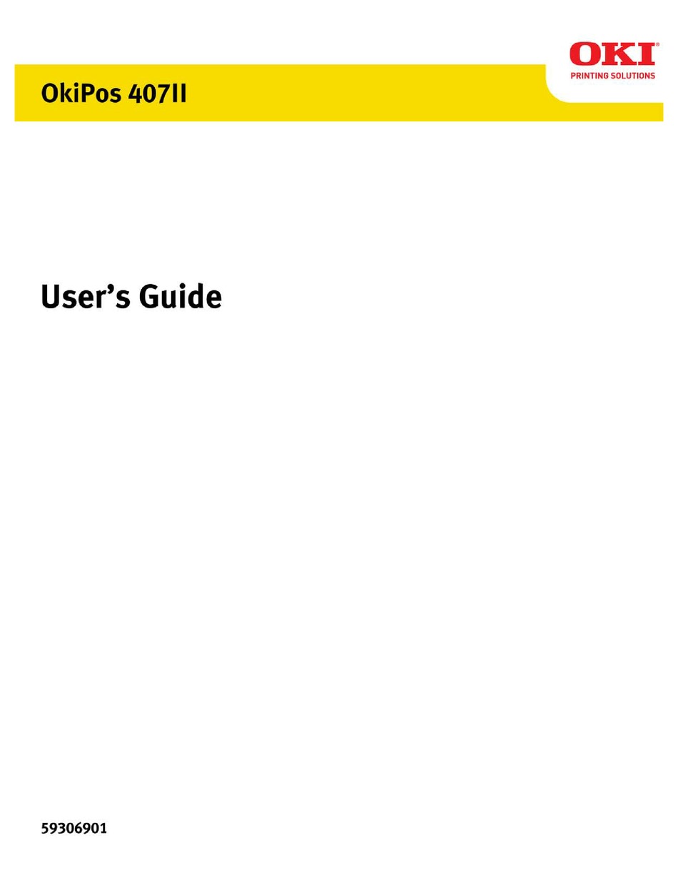 Oki Okipos Ii User Manual Pdf Download Manualslib