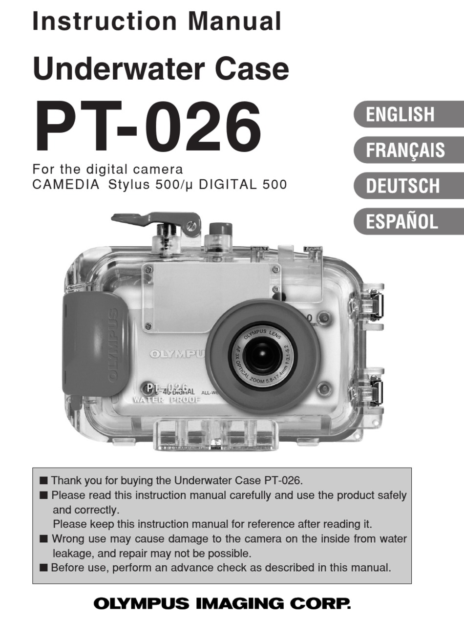 OLYMPUS PT-026 INSTRUCTION MANUAL Pdf Download | ManualsLib