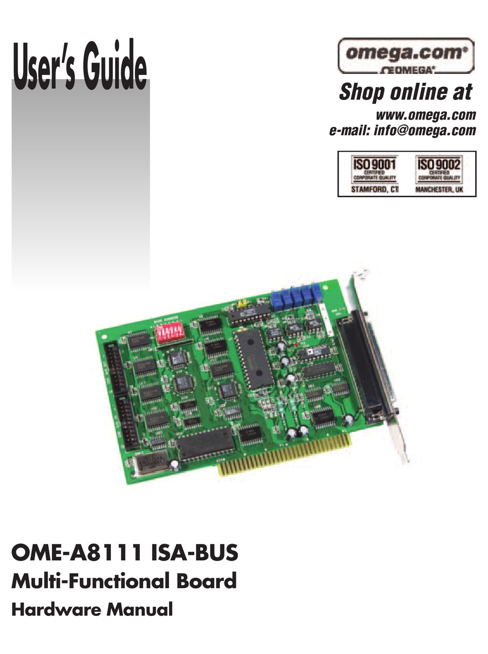 OMEGA ENGINEERING OMEA8111 HARDWARE MANUAL Pdf Download ManualsLib