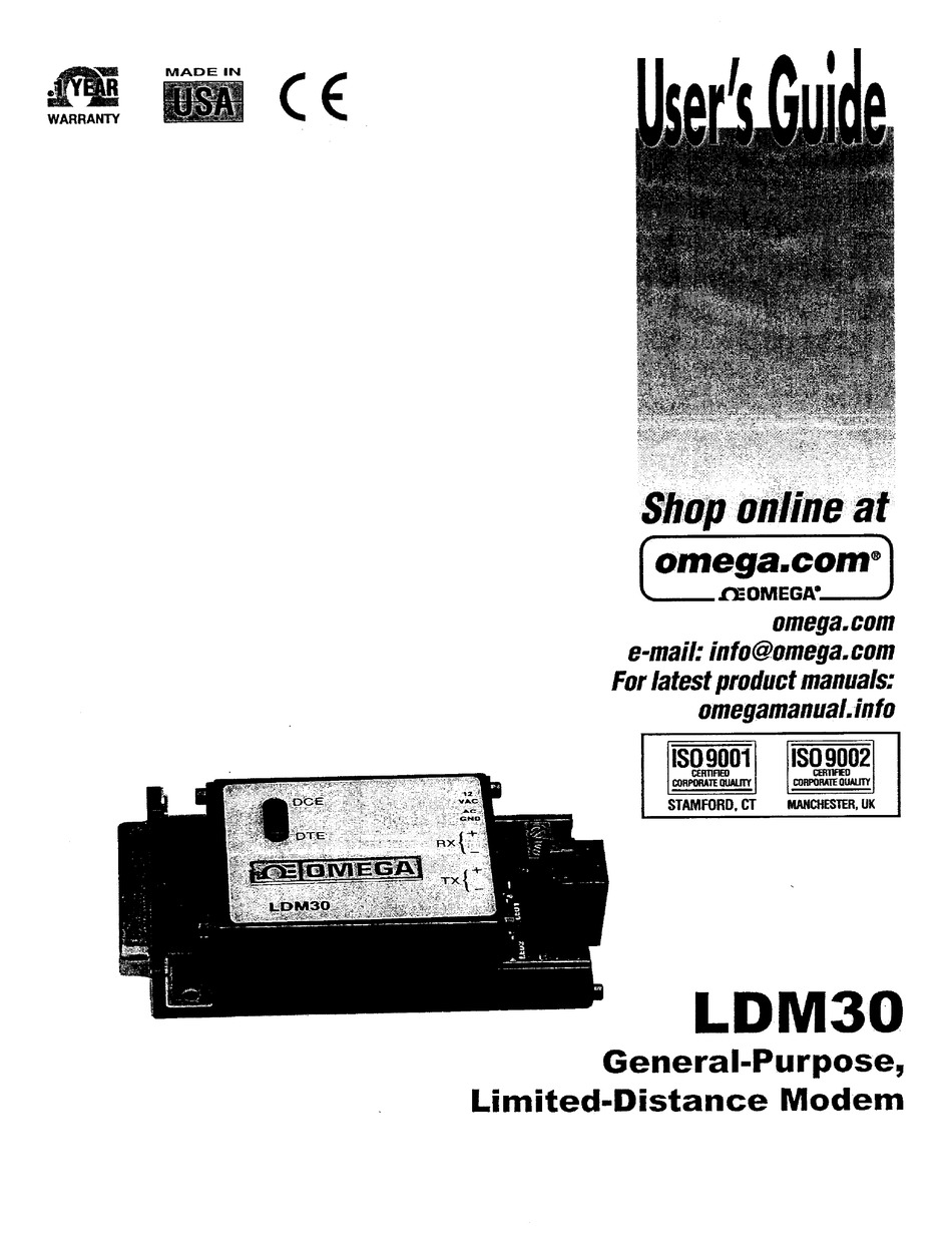 OMEGA ENGINEERING LDM30 USER MANUAL Pdf Download ManualsLib