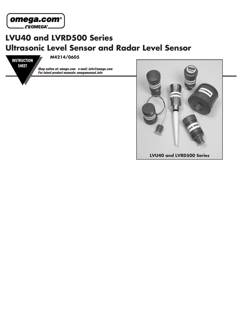 OMEGA ENGINEERING LVRD500 SERIES INSTRUCTION SHEET Pdf Download