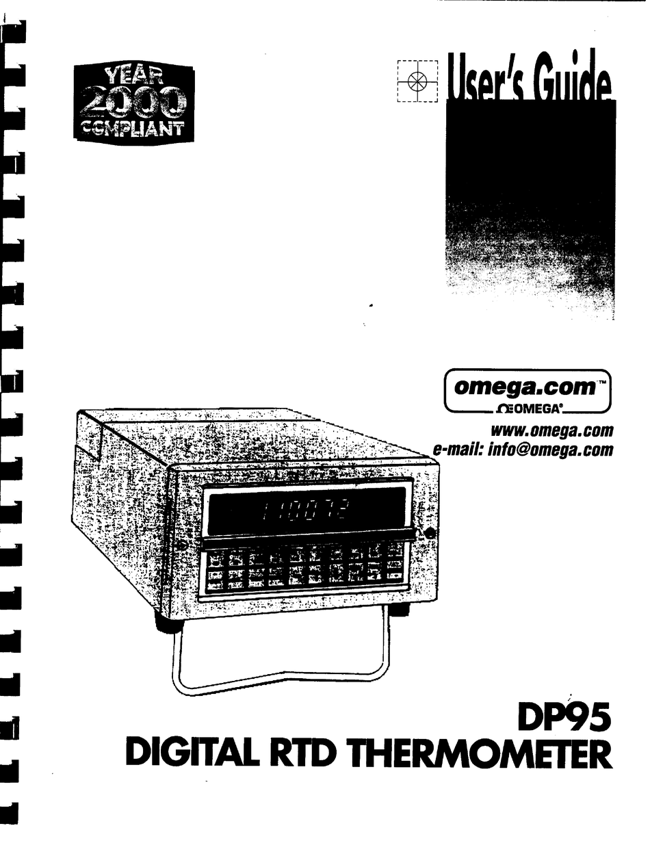OMEGA ENGINEERING DP95 USER MANUAL Pdf Download ManualsLib