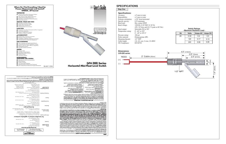 OMEGA ENGINEERING LVH200 SERIES USER MANUAL Pdf Download ManualsLib