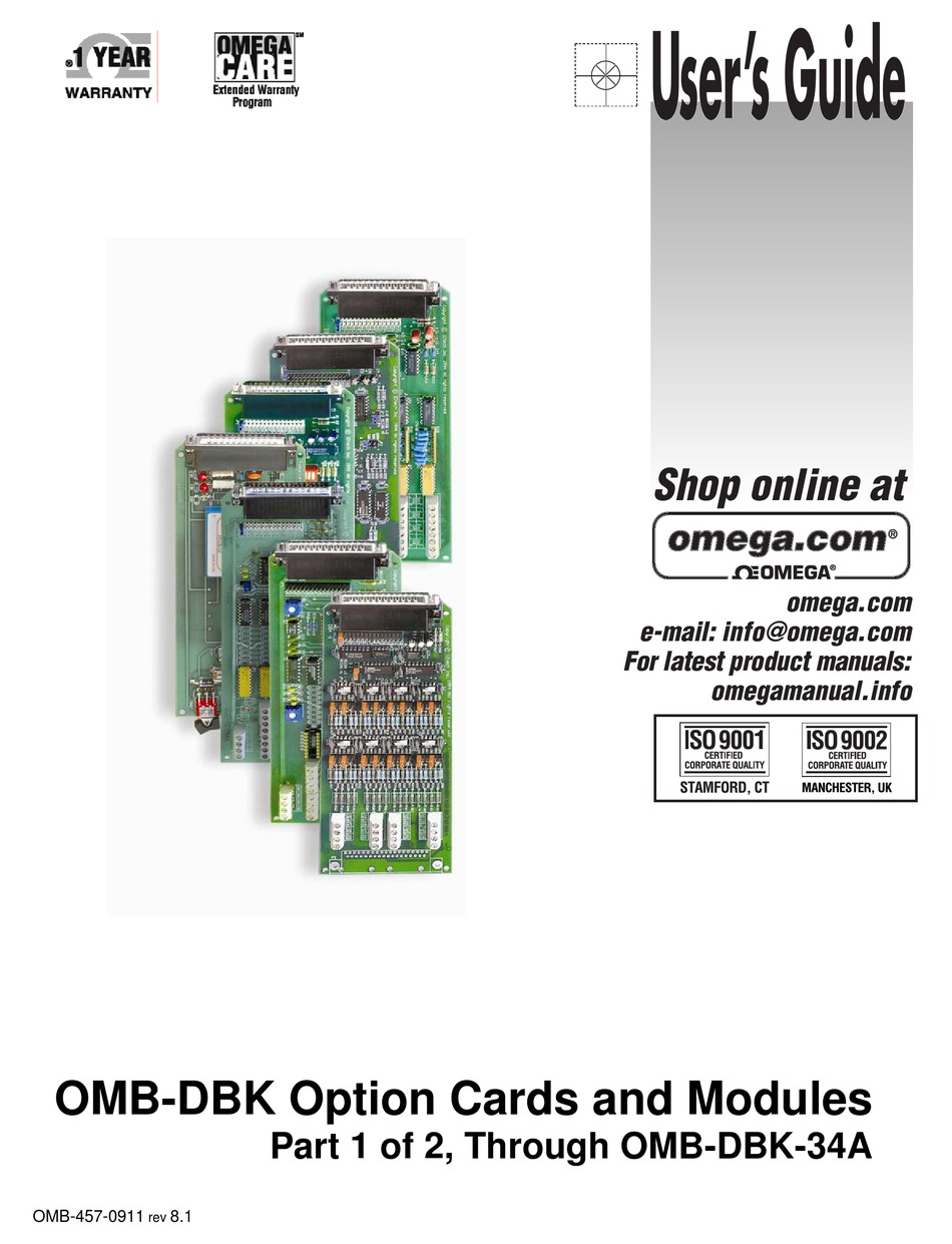 OMEGA ENGINEERING OMBDBK34A USER MANUAL Pdf Download ManualsLib
