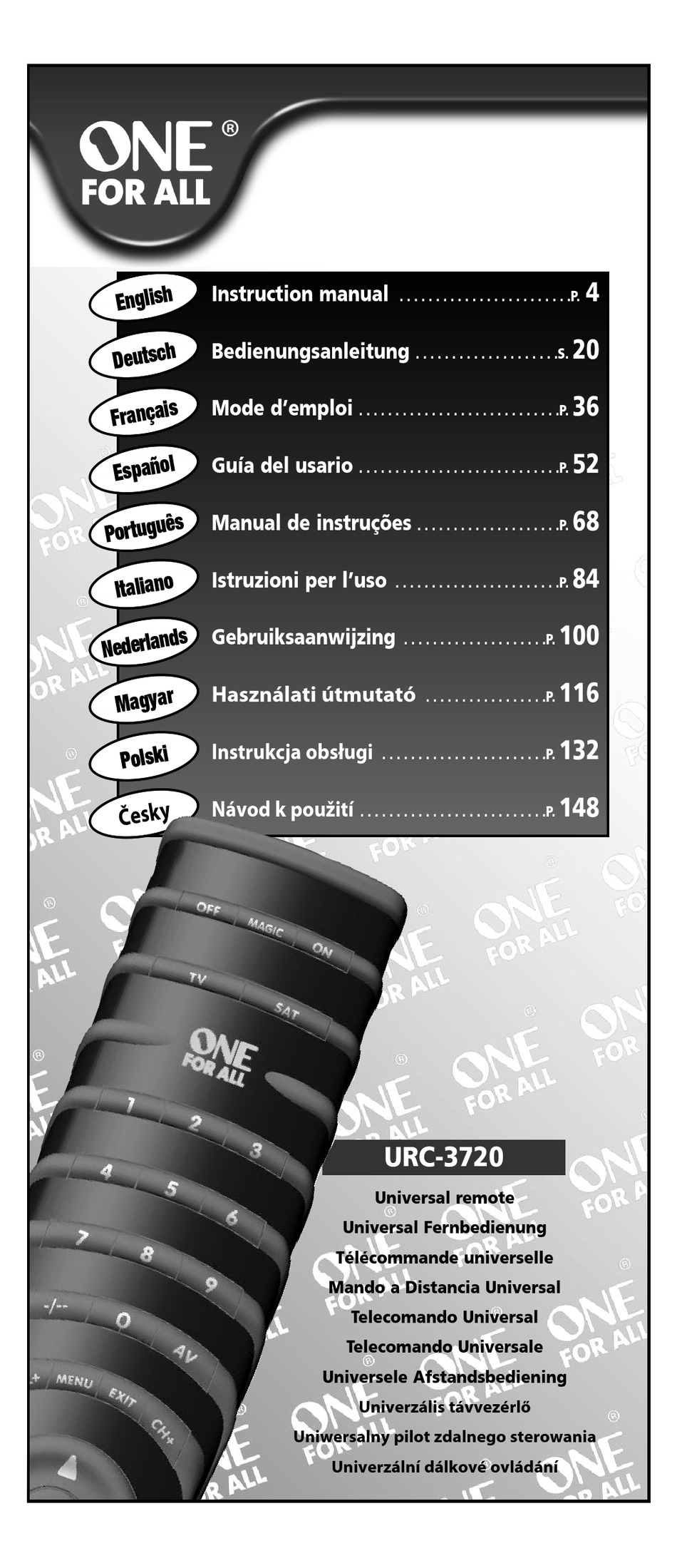 ONE FOR ALL URC3720 INSTRUCTION MANUAL Pdf Download ManualsLib