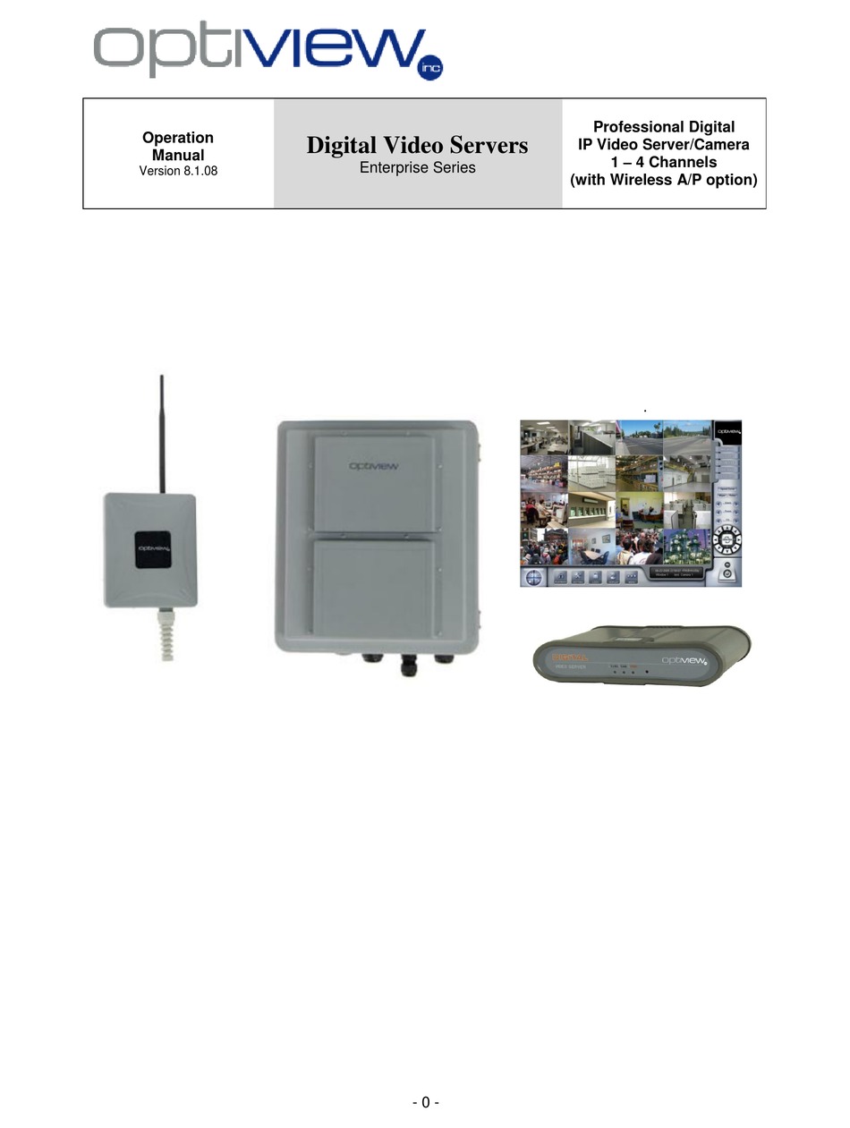OPTIVIEW ENTERPRISE SERIES PRODUCT MANUAL Pdf Download ManualsLib