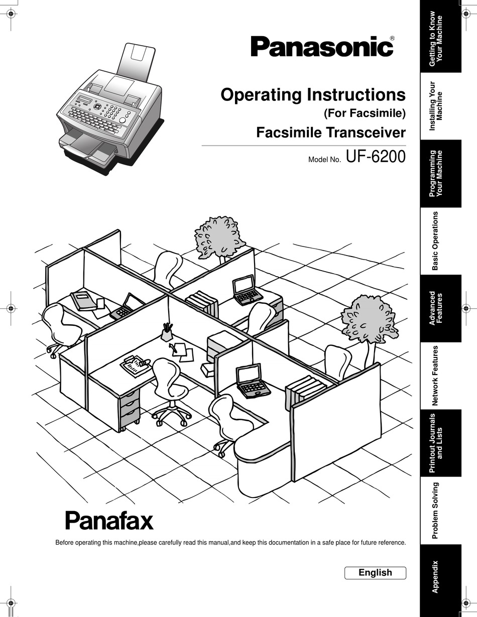 PANASONIC PANAFAX UF-6200 OPERATING INSTRUCTIONS MANUAL Pdf Download |  ManualsLib