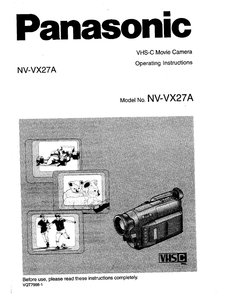Panasonic Nv Vx 27 Operating Instructions Manual Pdf Download Manualslib