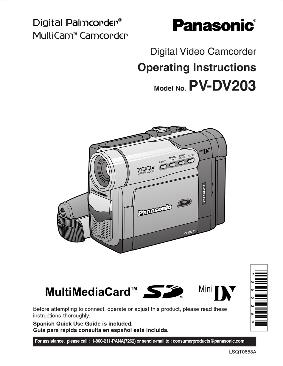 Panasonic PV-DV51 Camcorder External Microphone