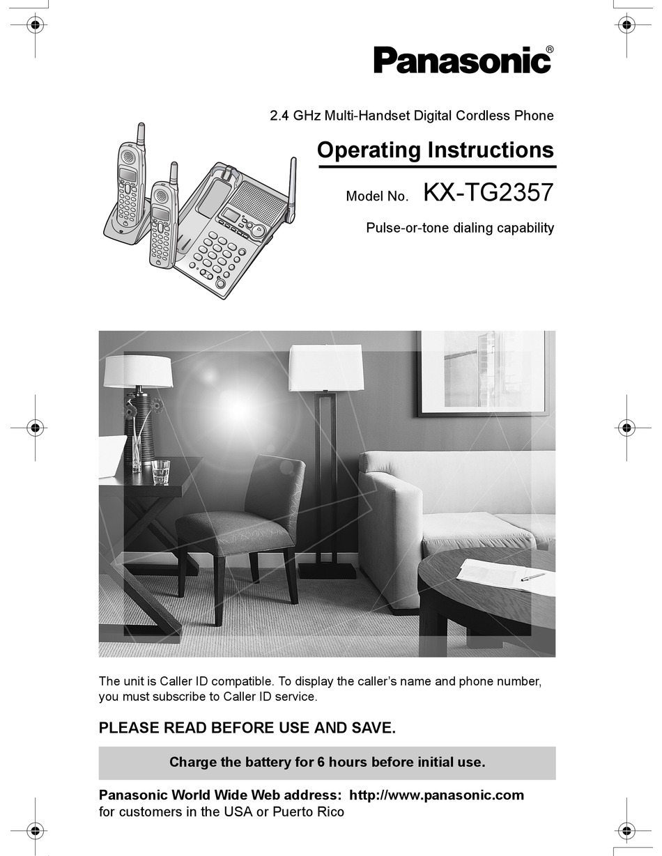 PANASONIC KX-TG2357 OPERATING INSTRUCTIONS MANUAL Pdf Download | ManualsLib
