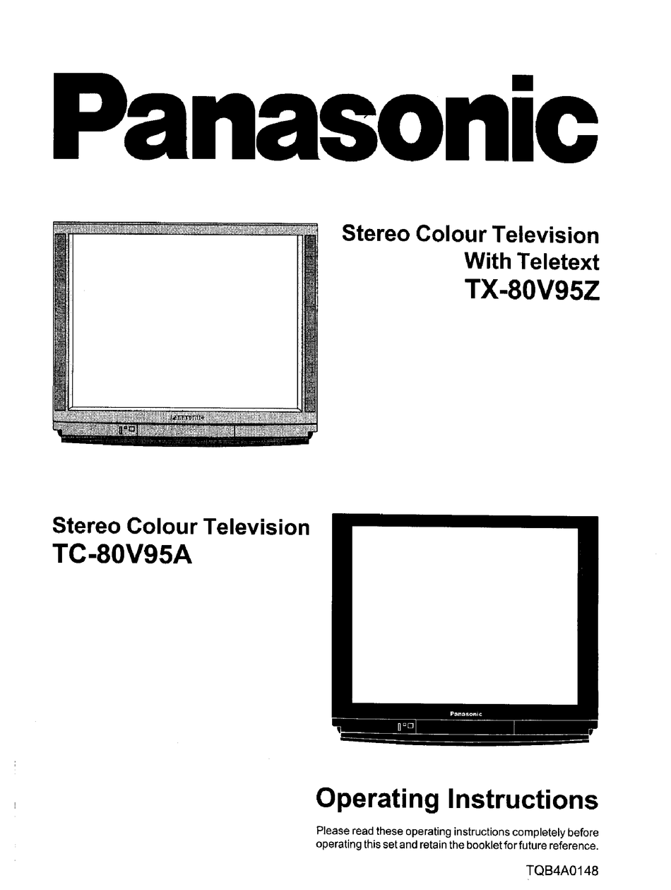 PANASONIC TC-80V95A OPERATING INSTRUCTIONS MANUAL Pdf Download | ManualsLib