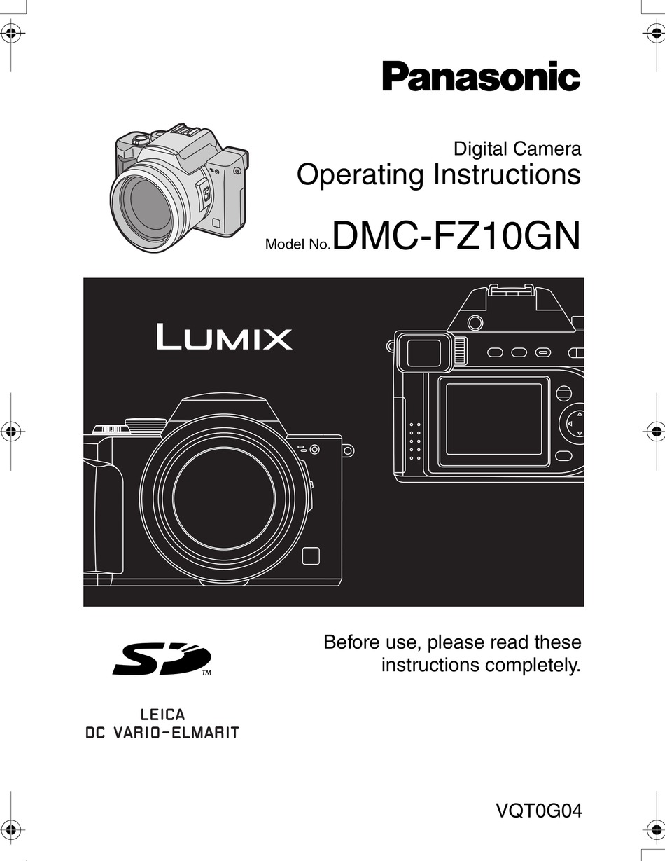 PANASONIC LUMIX DMCFZ10GN OPERATING INSTRUCTIONS MANUAL Pdf Download