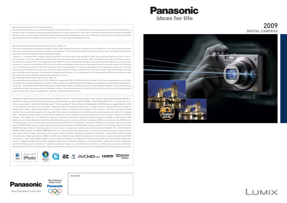 Panasonic Lumix Dmc Fs62 Brochure Specs Pdf Download Manualslib