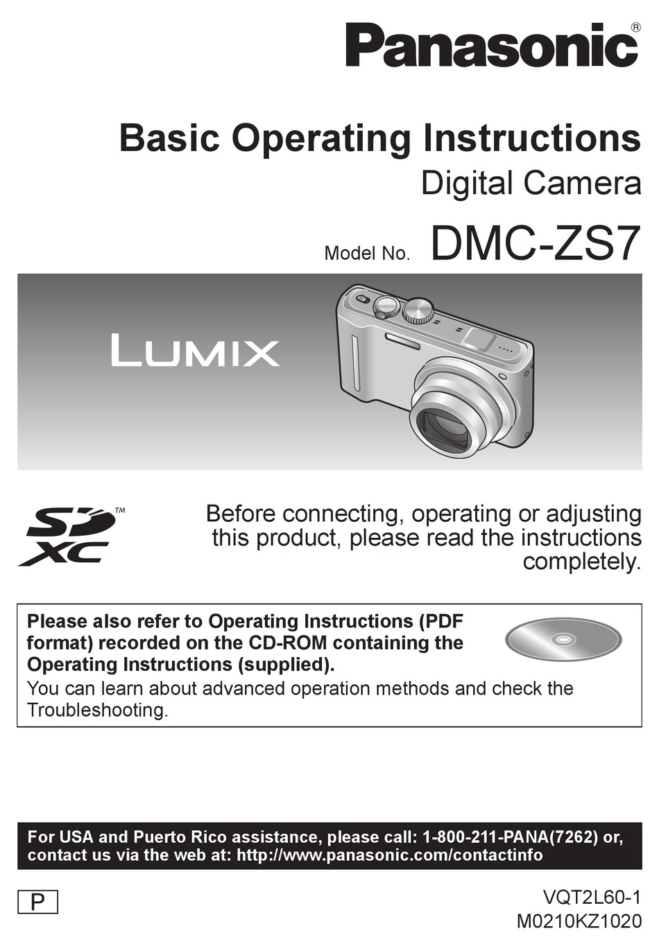 Panasonic Lumix Dmc Zs7 Basic Operating Instructions Manual Pdf Download Manualslib