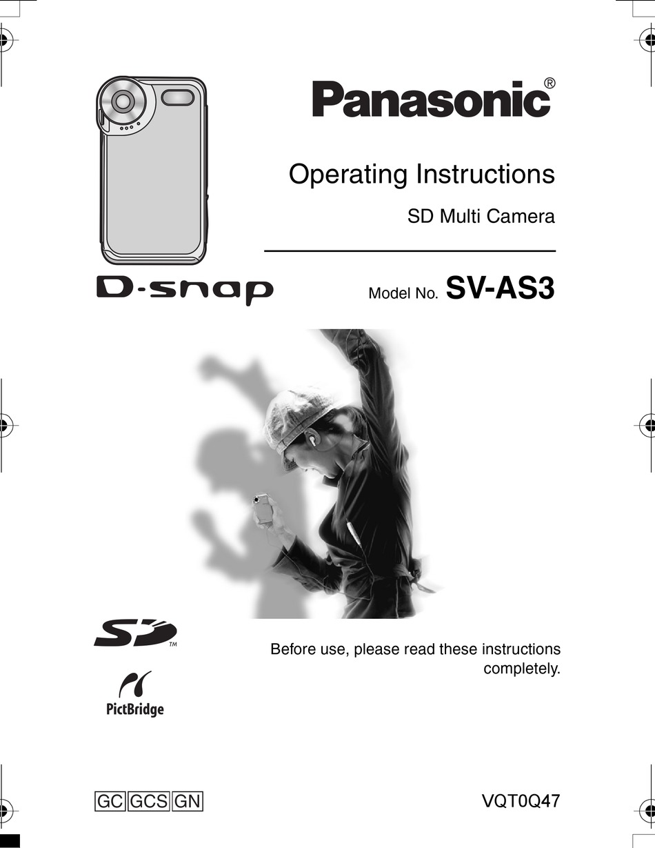 PANASONIC D-SNAP SV-AS3 OPERATING INSTRUCTIONS MANUAL Pdf Download