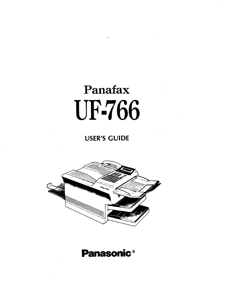 Panasonic Panafax Uf User Manual Pdf Download Manualslib