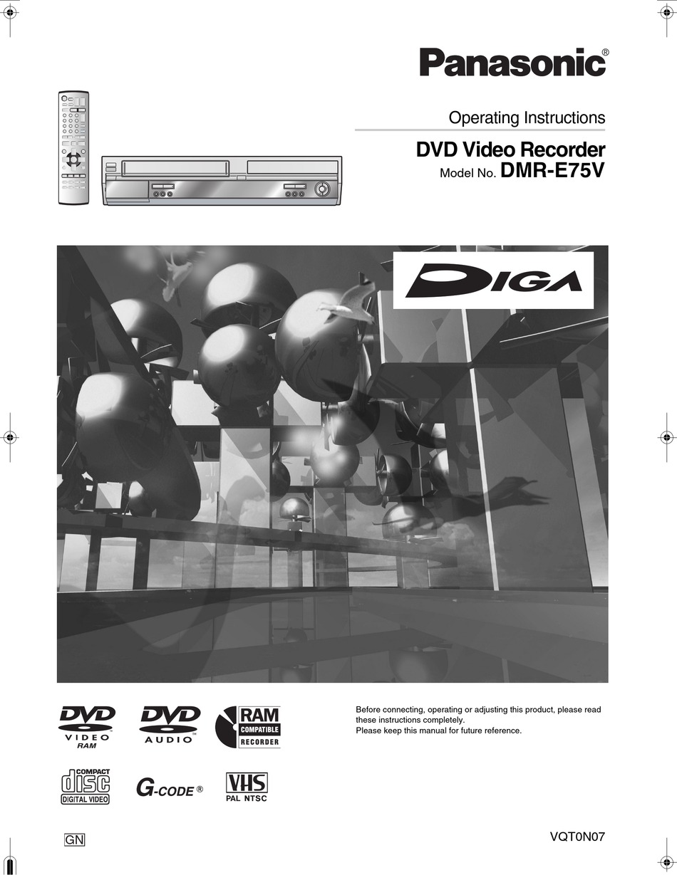 Panasonic Diga Dmr E75v Operating Instructions Manual Pdf Download Manualslib