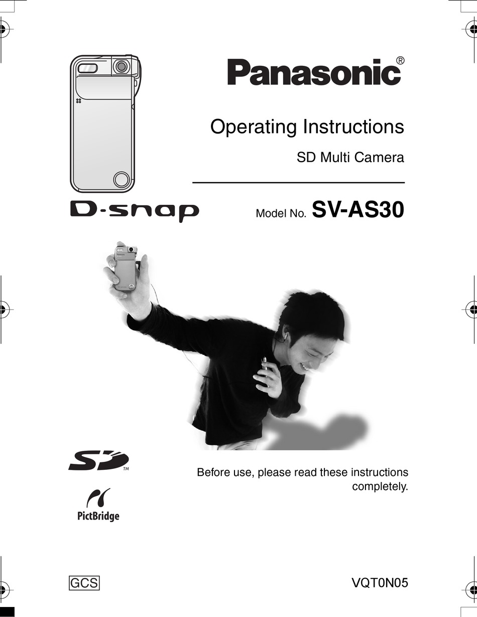 PANASONIC D-SNAP SV-AS30 OPERATING INSTRUCTIONS MANUAL Pdf