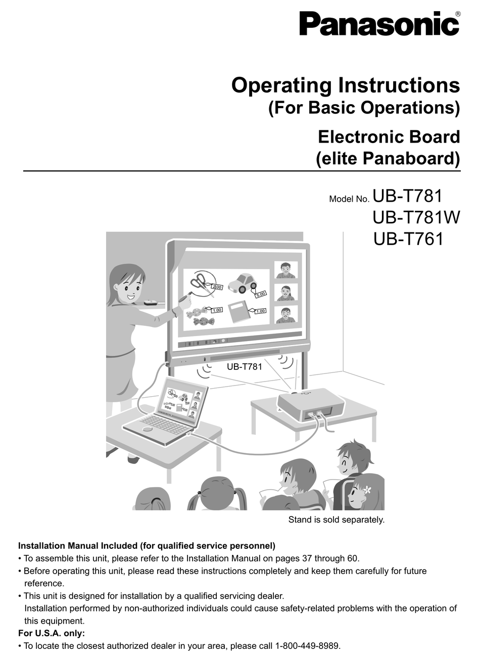 Panasonic Ub T781 Operating Instructions Manual Pdf Download Manualslib