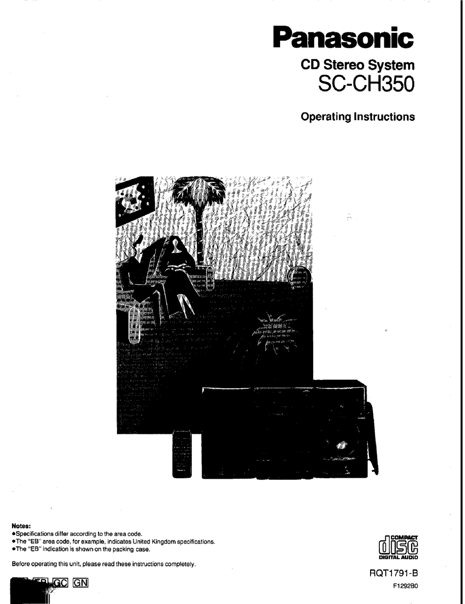 PANASONIC SC-CH350 OPERATING INSTRUCTIONS MANUAL Pdf Download | ManualsLib