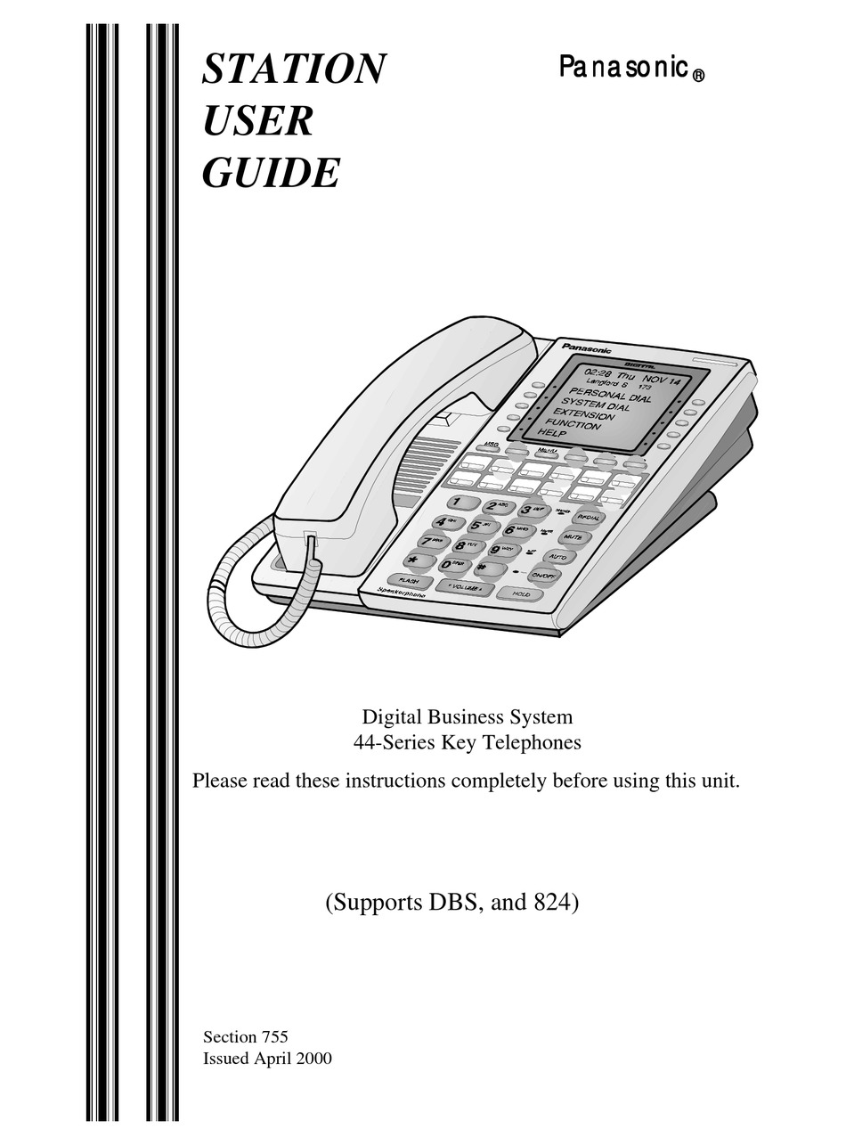 PANASONIC KXTDA USER MANUAL Pdf Download ManualsLib