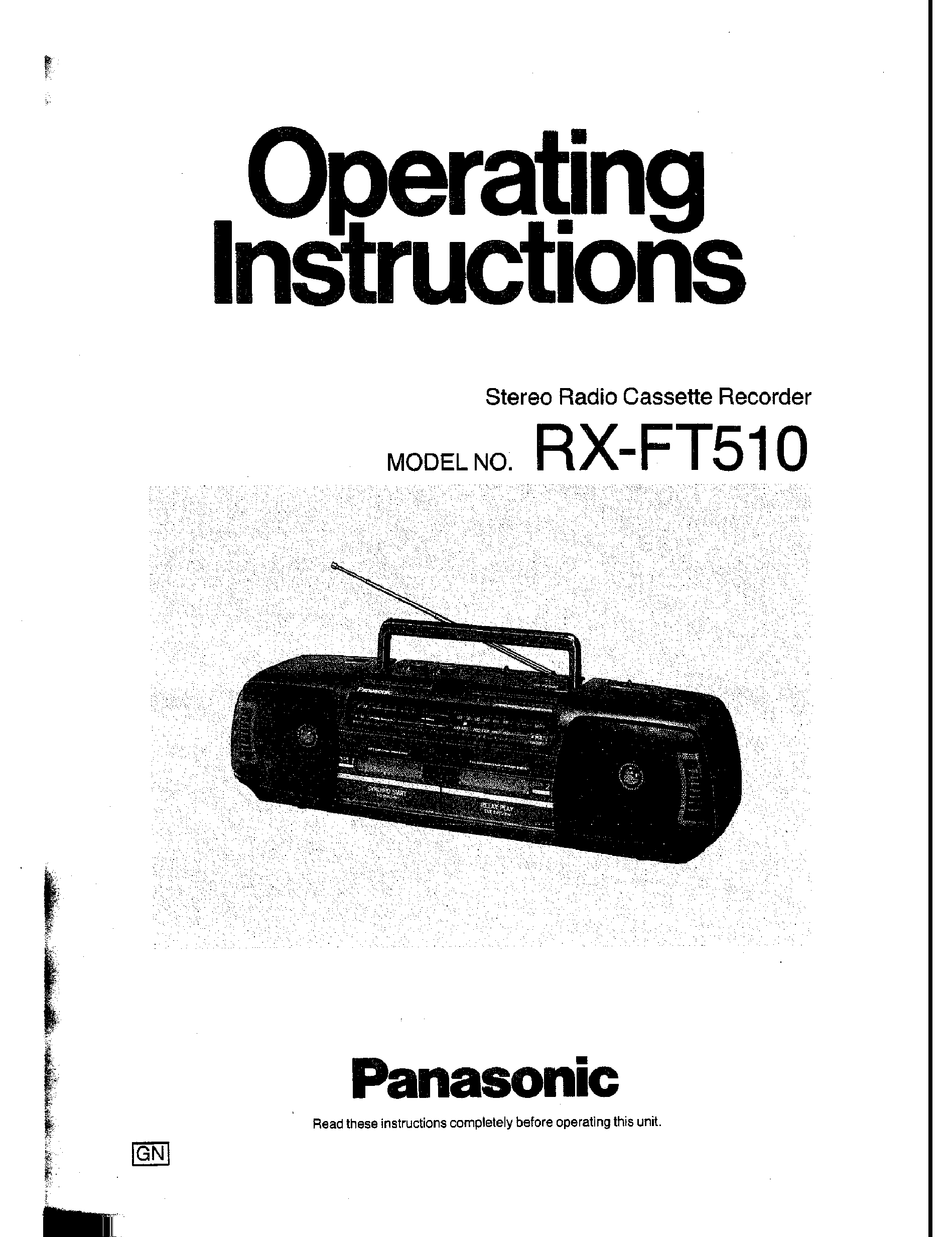 Panasonic rx ft510 схема