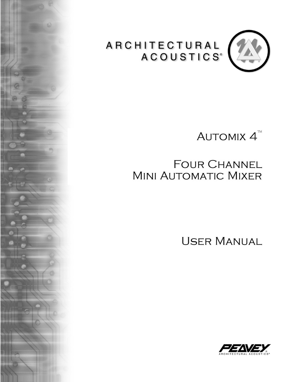 PEAVEY MIXER USER MANUAL Pdf Download | ManualsLib