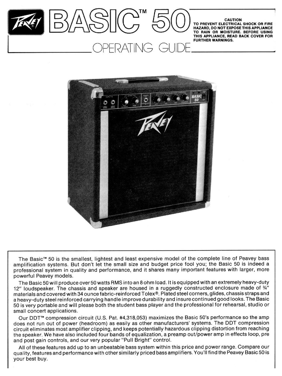 peavey basic 50 bass amp