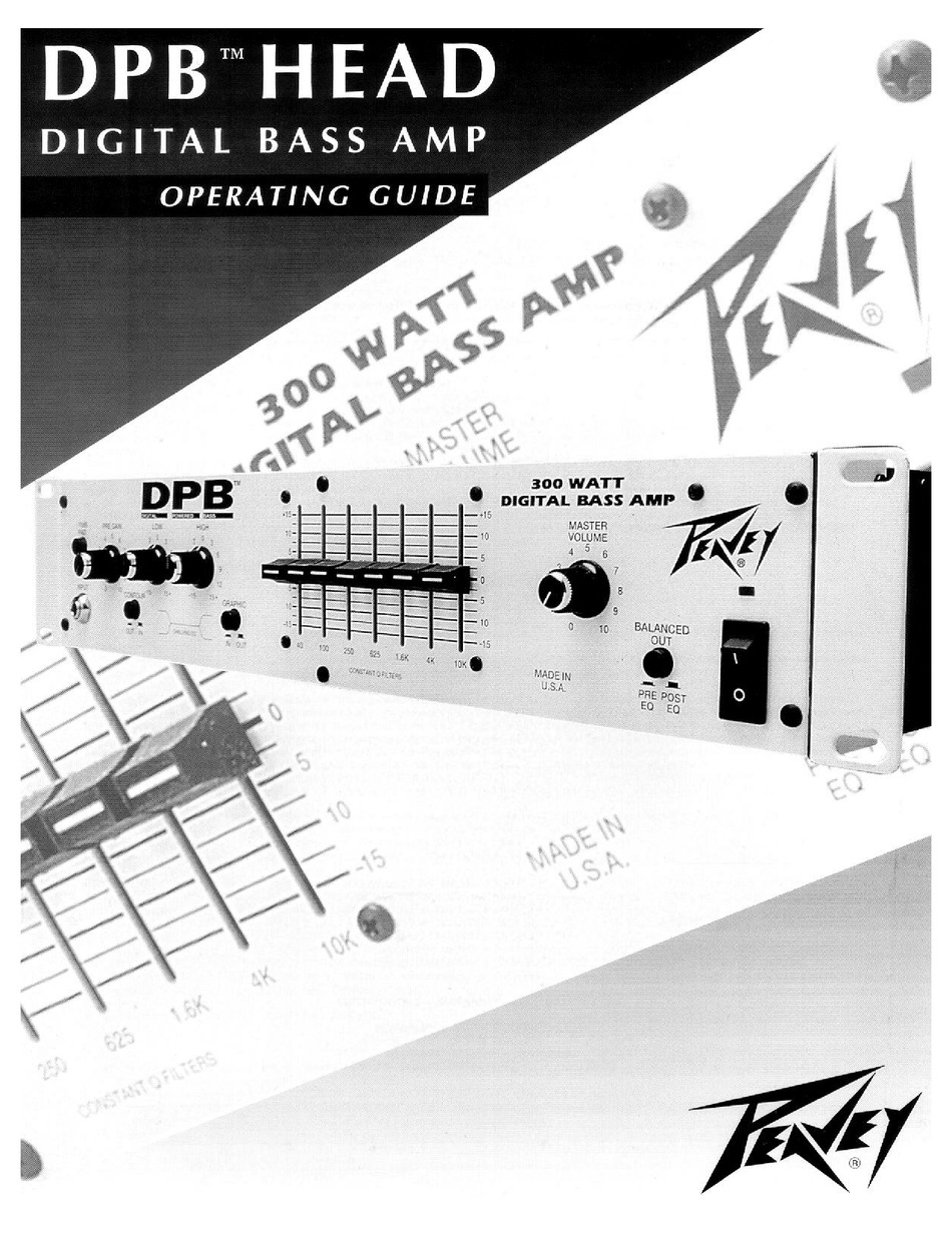 PEAVEY DPB HEAD OPERATING MANUAL Pdf Download | ManualsLib