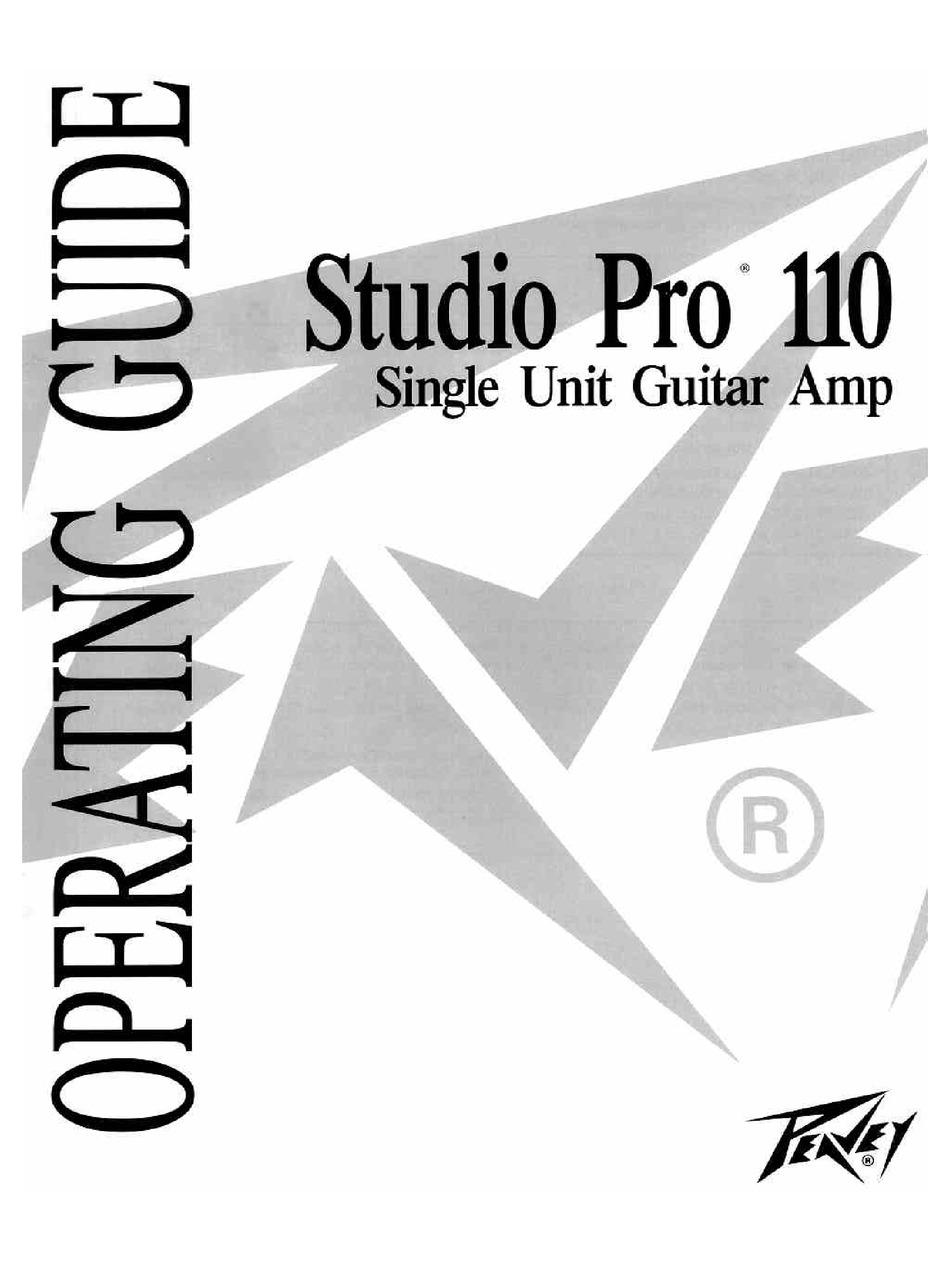 PEAVEY STUDIO PRO 110 OPERATING MANUAL Pdf Download | ManualsLib
