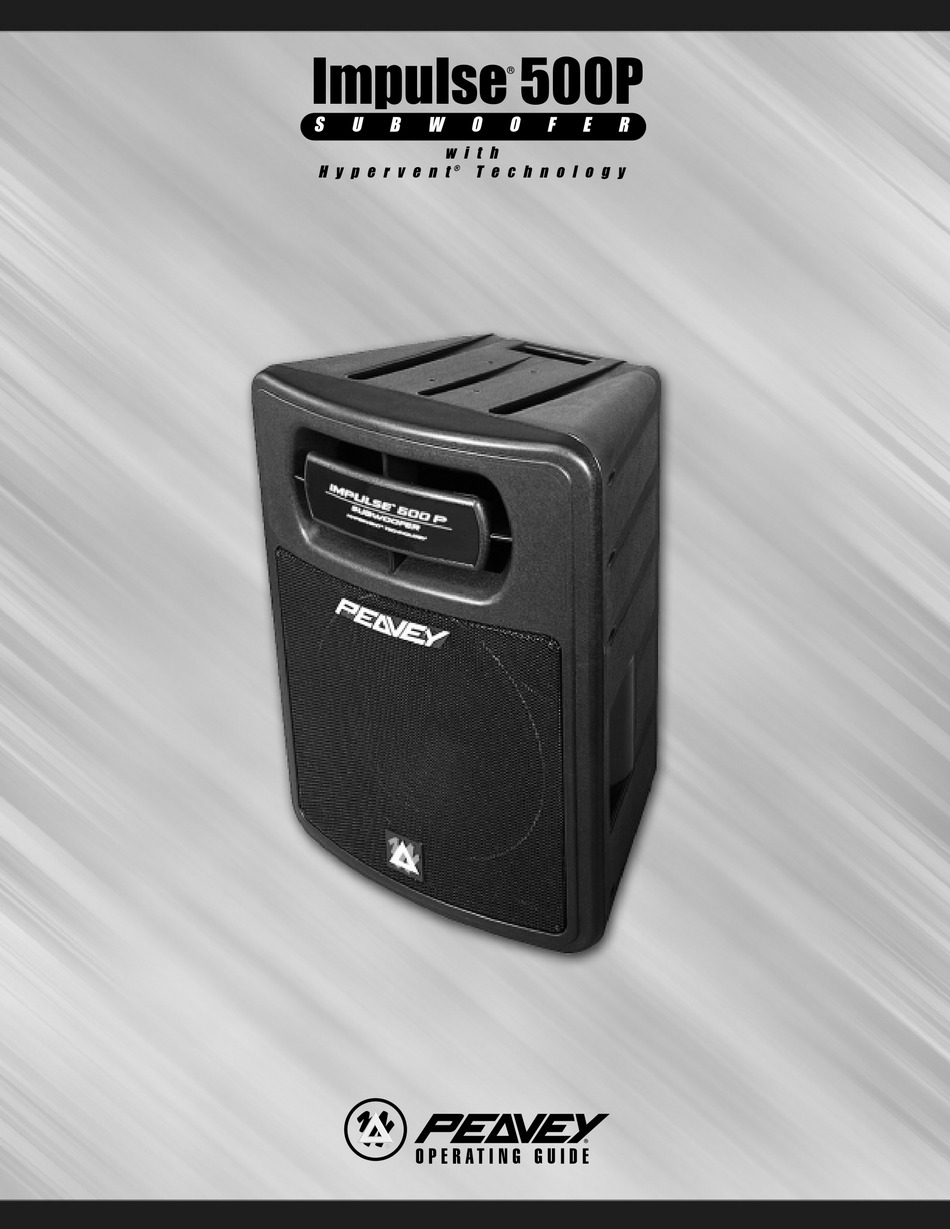 PEAVEY IMPULSE 500 OPERATING MANUAL Pdf 