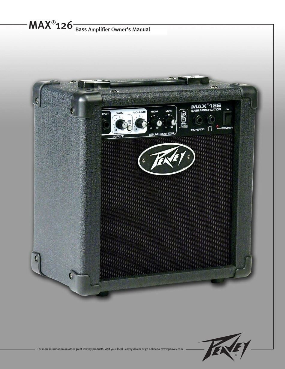 PEAVEY MAX 126 OWNER'S MANUAL Pdf Download