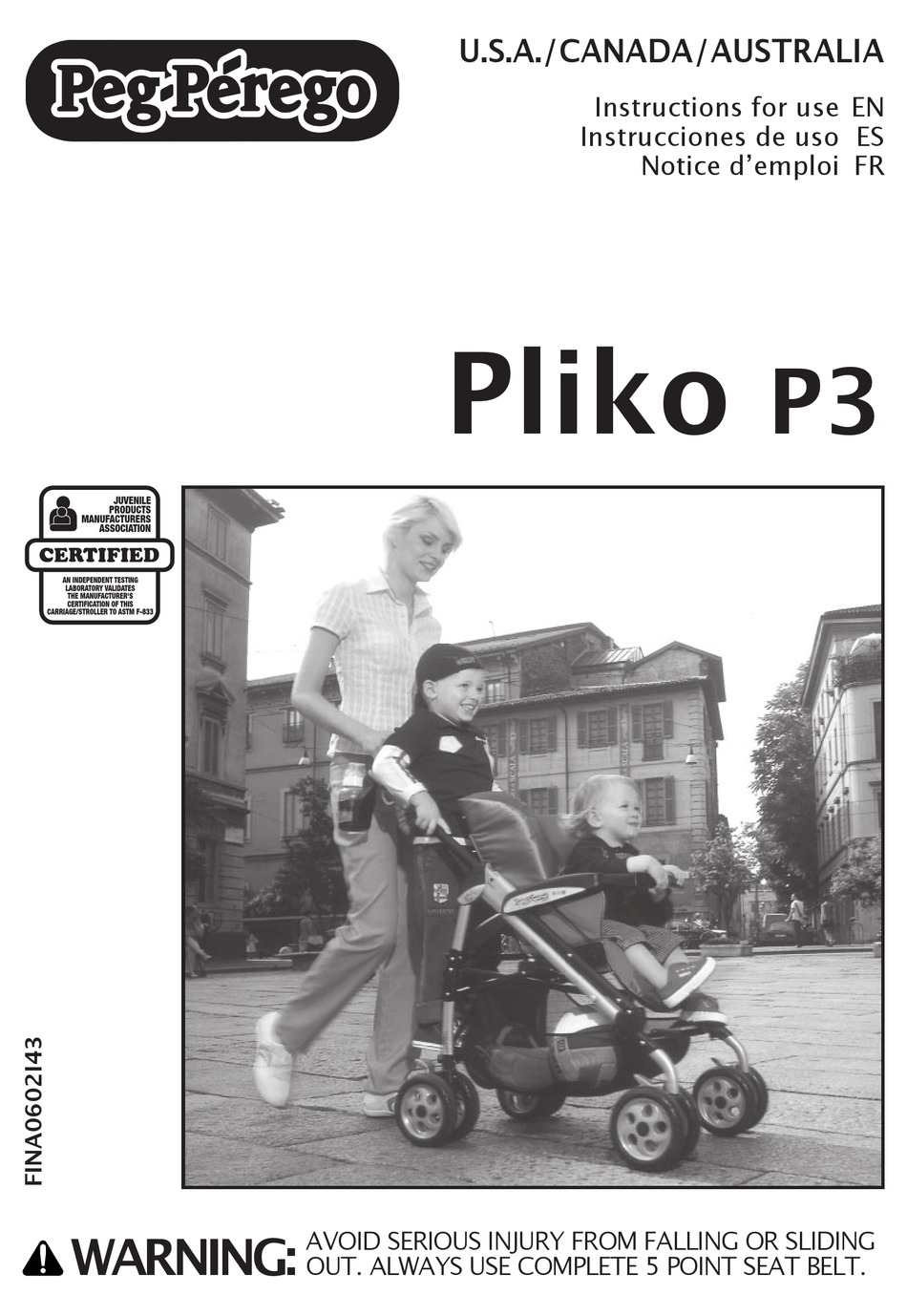 PEG-PEREGO PLIKO P3 INSTRUCTIONS FOR USE MANUAL Pdf Download | ManualsLib