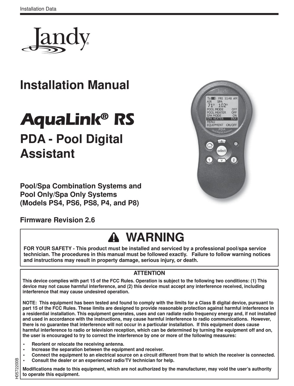 Jandy Iqpump01 Manual