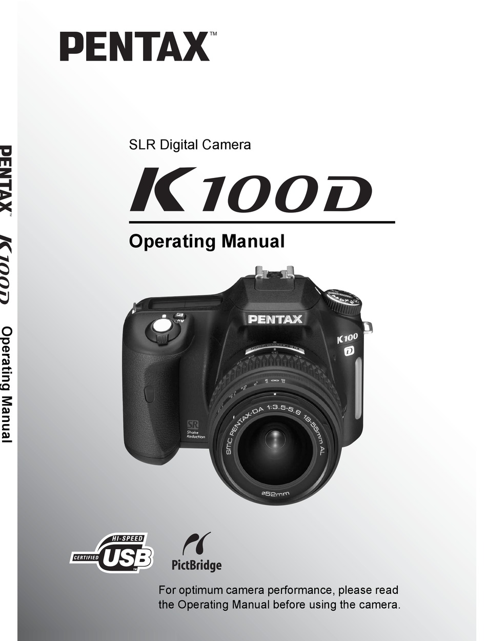 PENTAX K100 D OPERATING MANUAL Pdf Download | ManualsLib